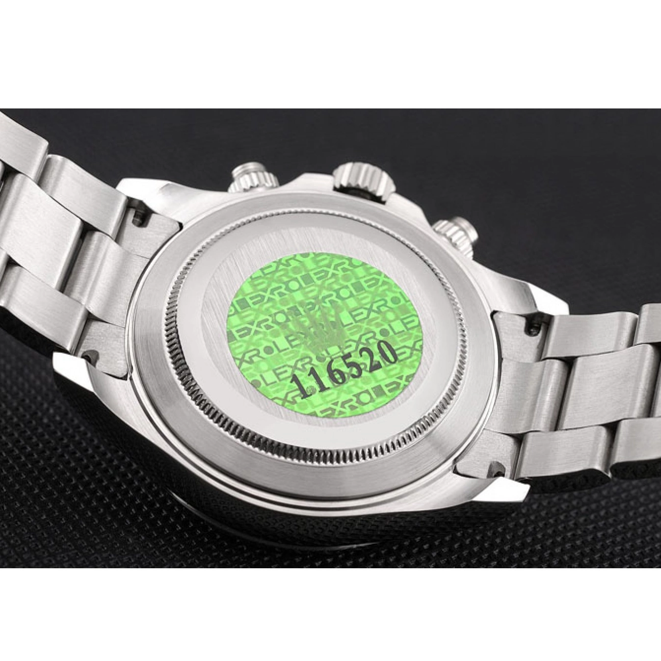 AAA Replica Watches Rolex Swiss Dial Black Daytona Steel 80296 Stainless Bracelet 0731